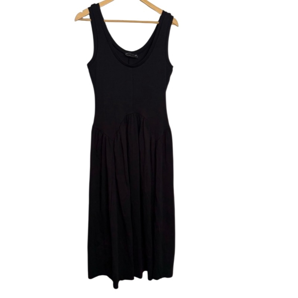 ASOS Design Scoop Neck Seam Detailing Dropped Waist MIDI Dress Size 10